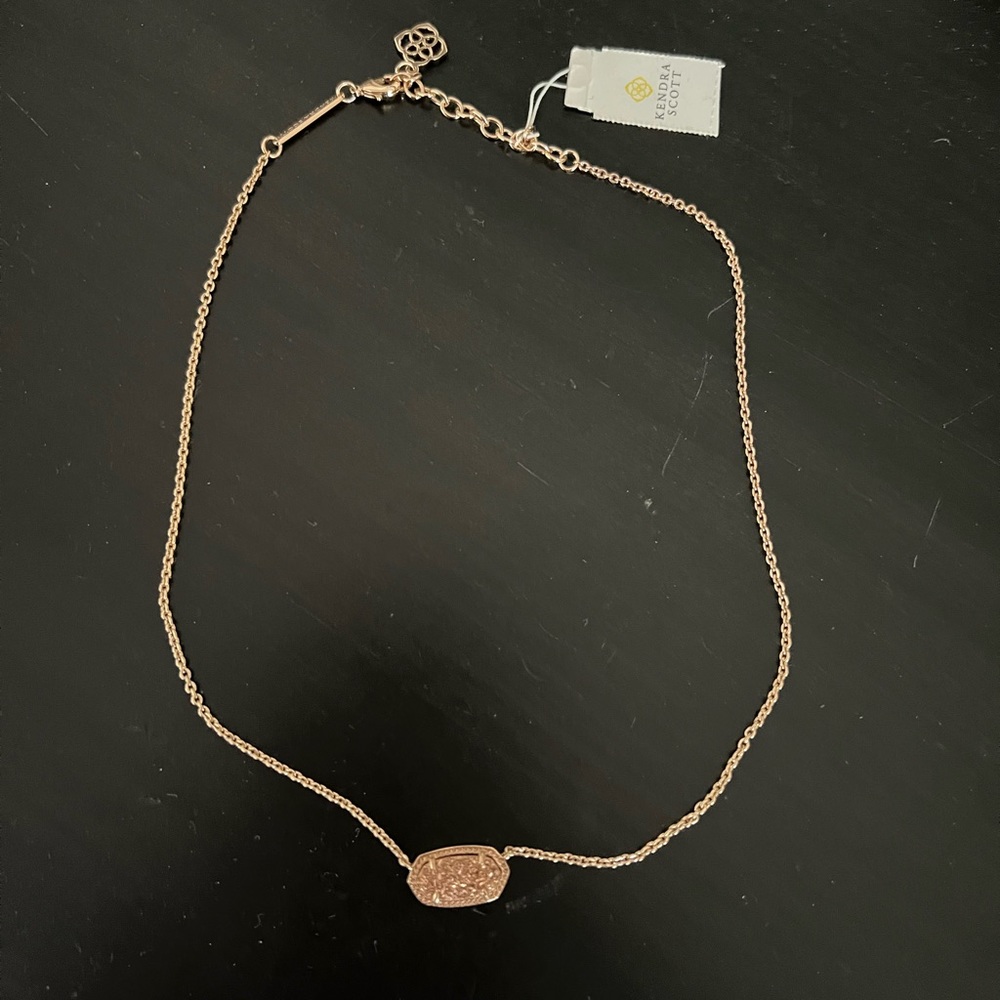 Kendra Scott Elisa Necklace - rose gold drusy (NWT)